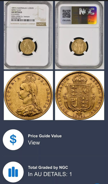 *MARSH R4 Rarity* Victoria 1891-S Gold Half Sovereign Sydney - One of a Kind - Ex Iverson Collection