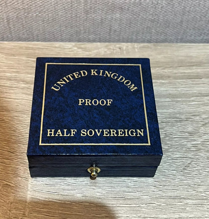 1991 Proof Half Sovereign 22ct Gold coin with box and COA - Scarce Low Mintage
