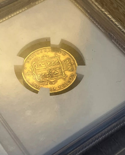 *NGC Graded* 1874 Die Number 17 Gold Half Sovereign