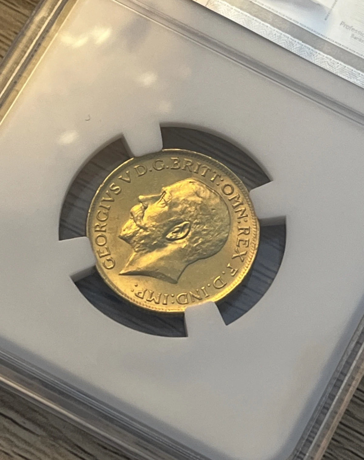 Close-up of a British Sovereign Gold Coin – buy British Sovereign Gold Coins today and invest in timeless value