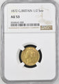 *R2 RARE* 1872 Victoria Gold Half Sovereign - NGC Graded 446D AU53