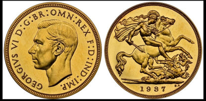 RARE 1937 George VI Gold Proof Half Sovereign NGC PF63