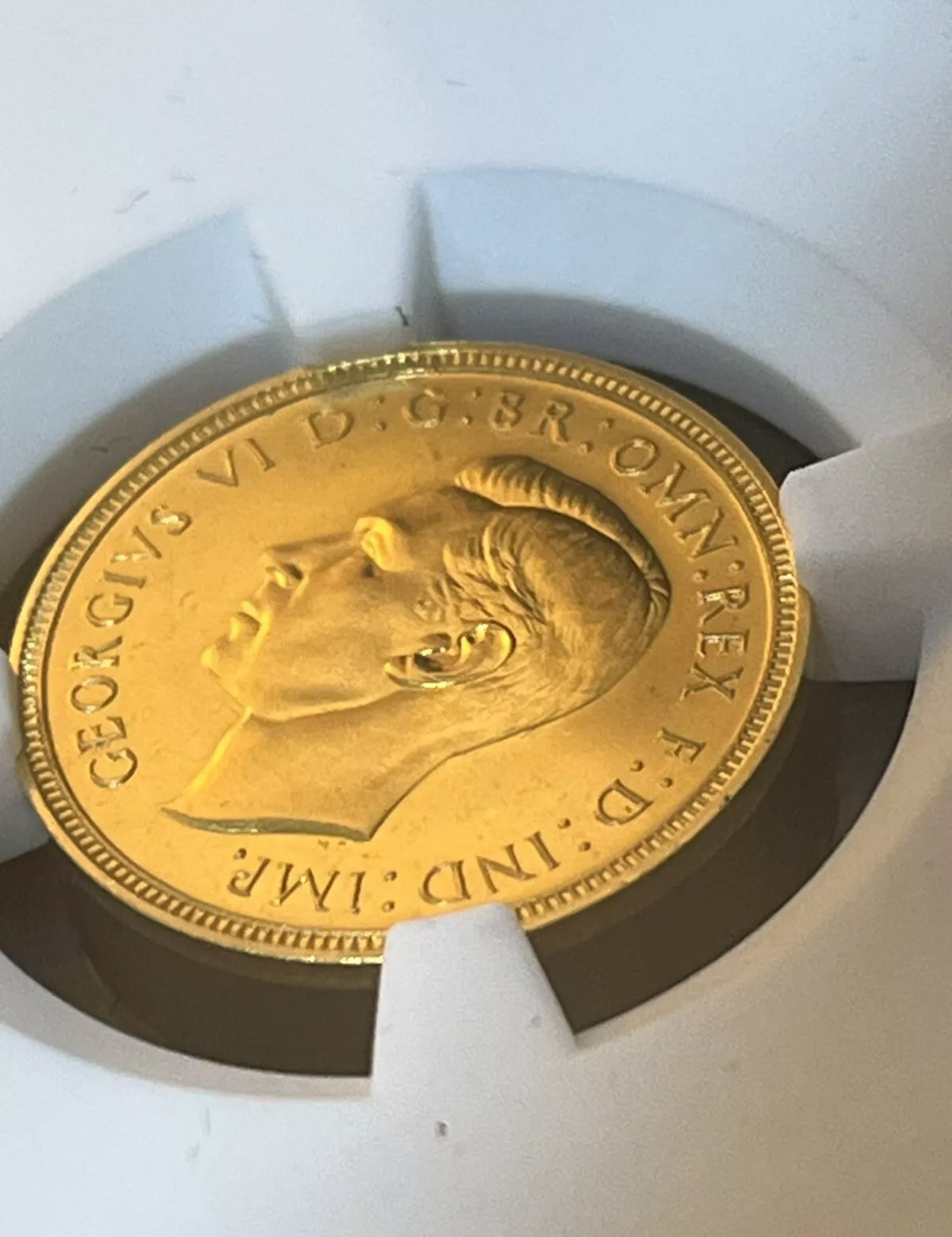 RARE 1937 George VI Gold Proof Half Sovereign NGC PF63