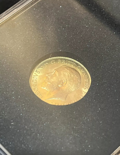 *RARE* 1914 Gold Half Sovereign Hoard In COA Presentation Case & BU condition!