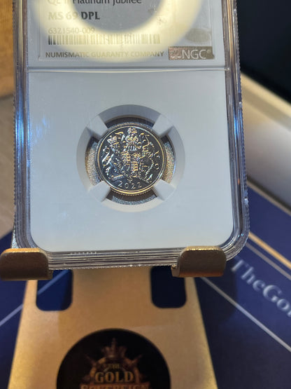2022 QEII Gold Half Sovereign - NGC Graded -MS69 DPL Platinum Jubilee Royal Mint