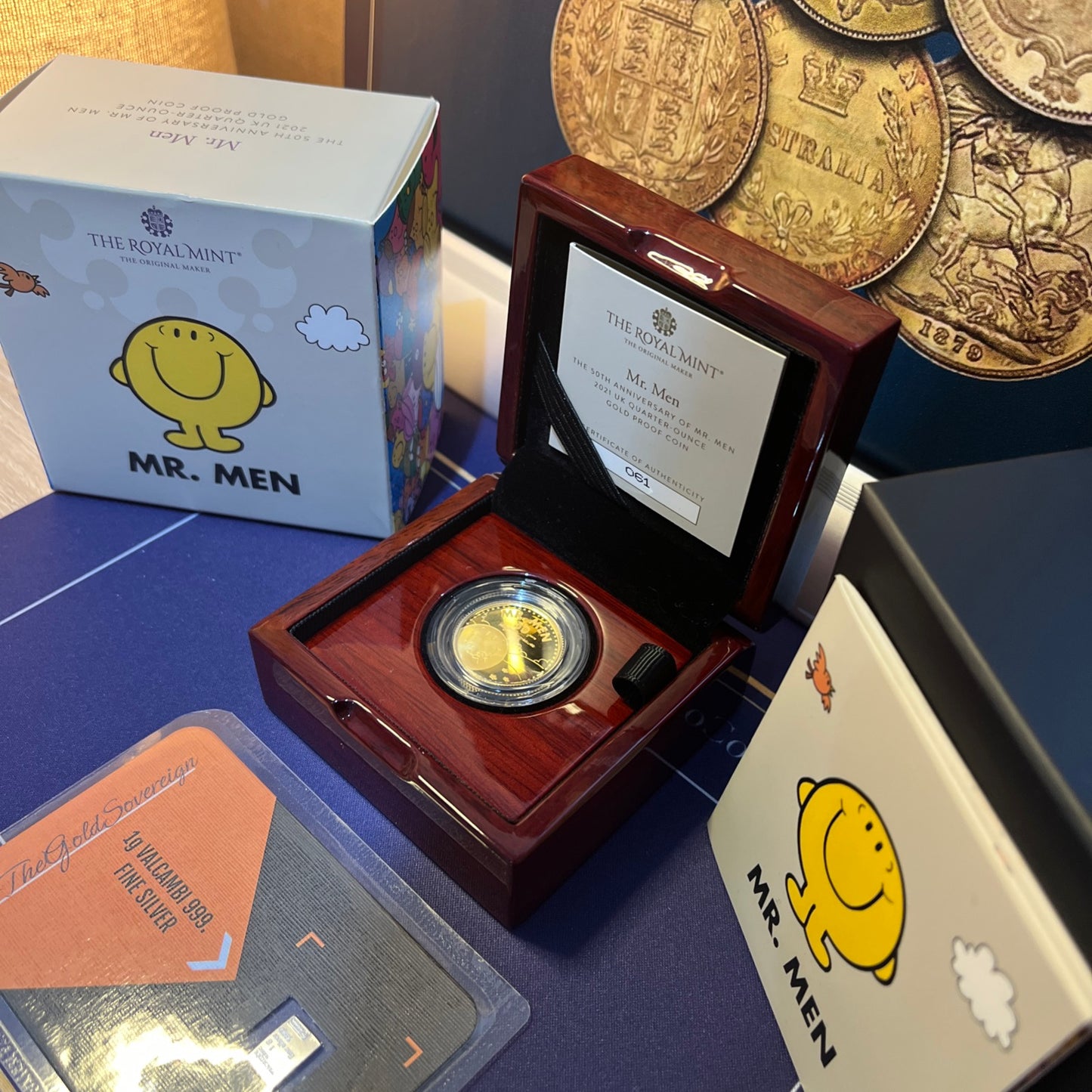 2021 Mr Men - GOLD Proof 1/4 Ounce £25 Coin 24ct - Amazing A* Grade