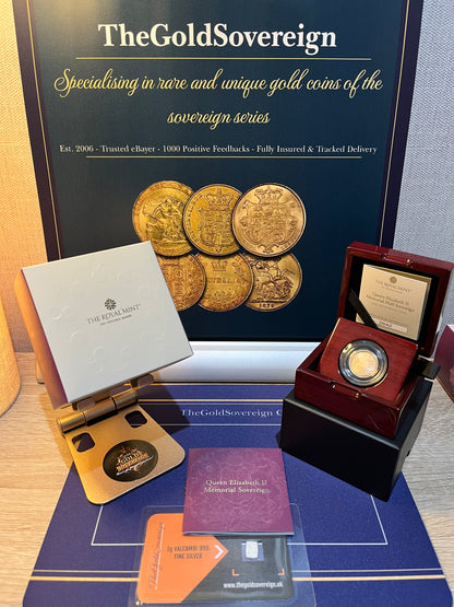 Queen Elizabeth II Memorial Half Sovereign 2022 Gold Proof Coin Boxed