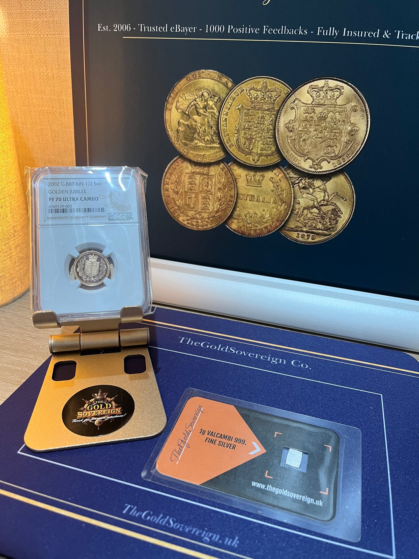 2002 QEII Gold Jubilee Proof Half Sovereign NGC PF70 Ultra Cameo -HIGHEST GRADE