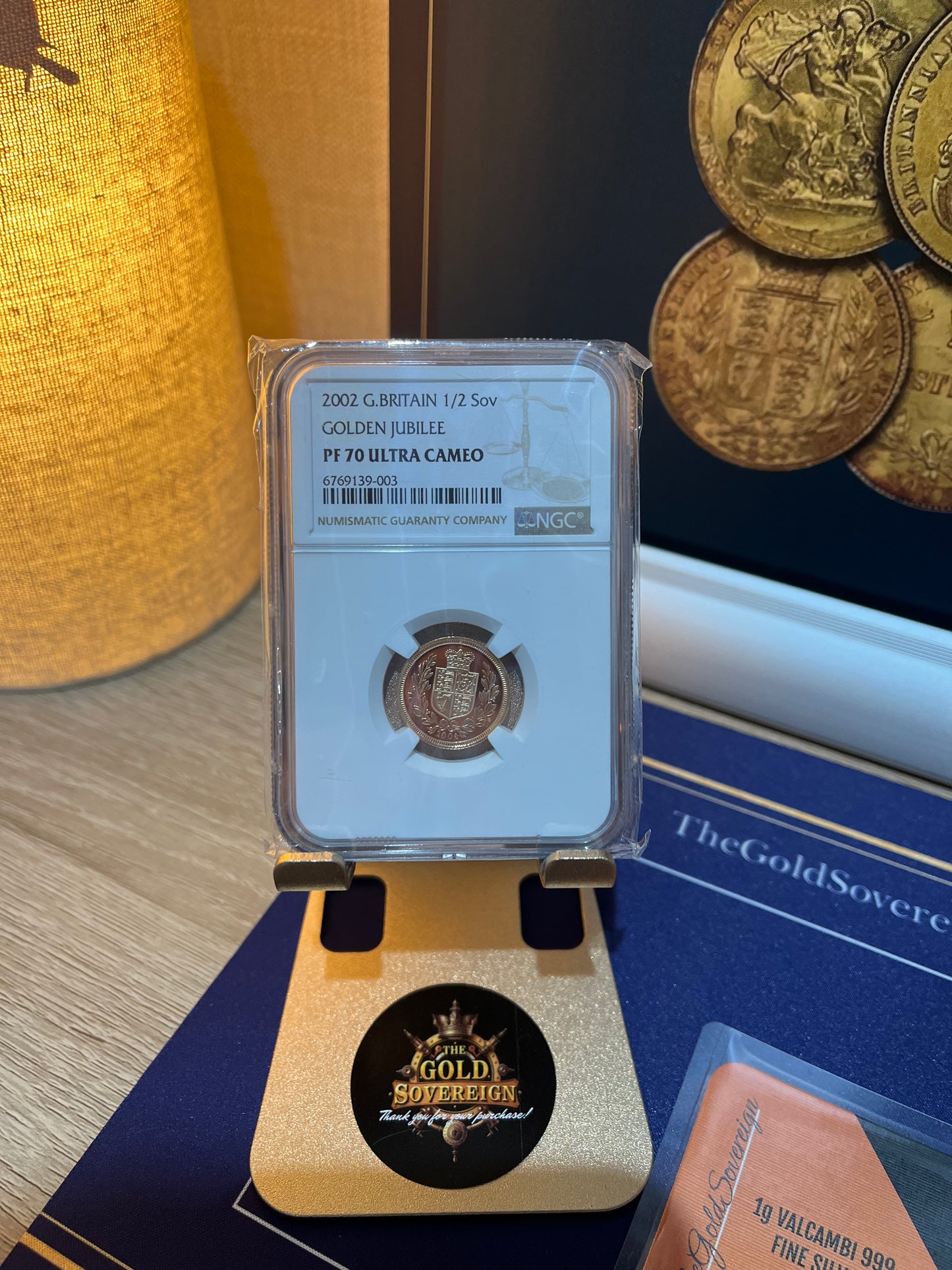 2002 QEII Gold Jubilee Proof Half Sovereign NGC PF70 Ultra Cameo -HIGHEST GRADE
