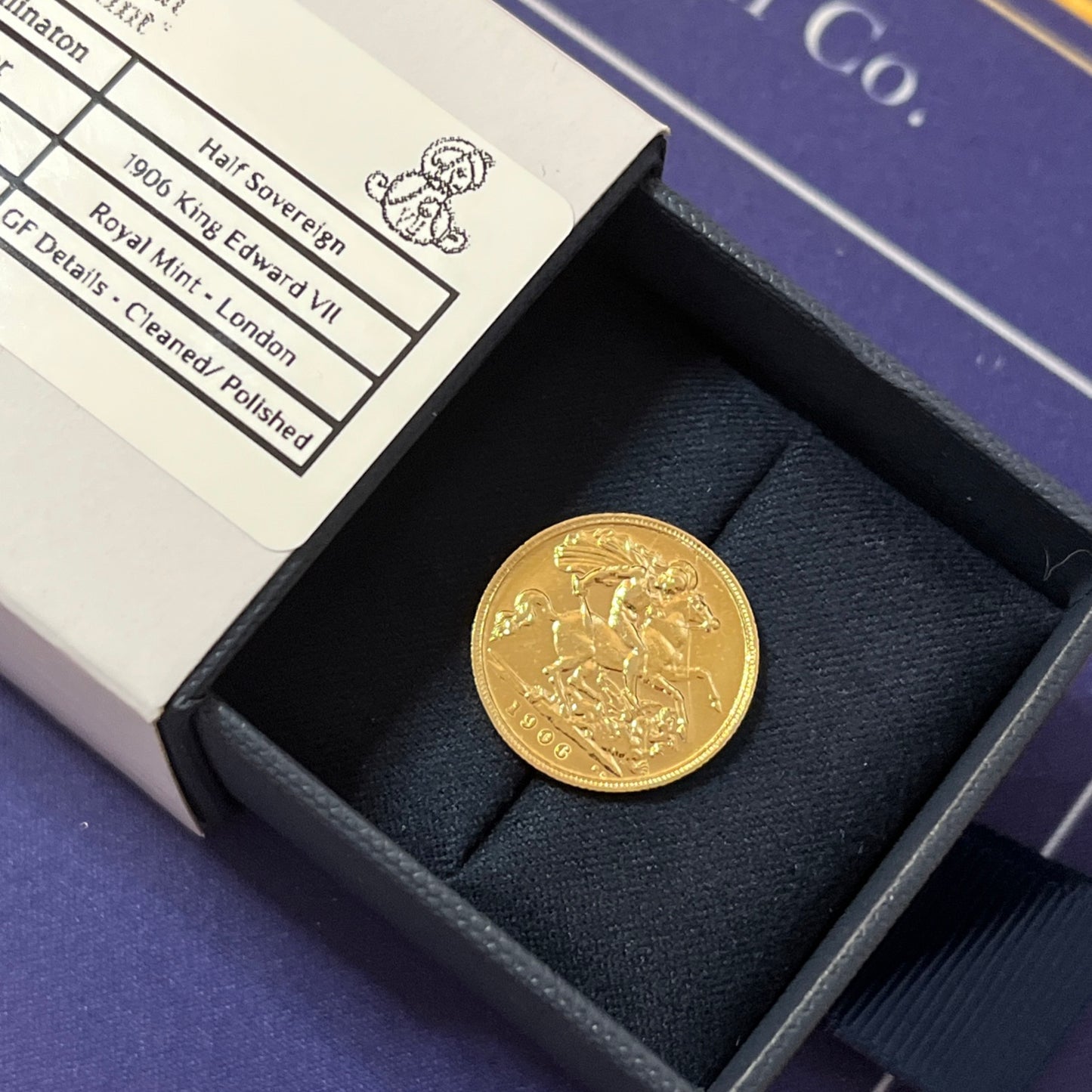 1906 King Edward VII Half Sovereign 22ct Gold - Boxed + FREE Silver bar