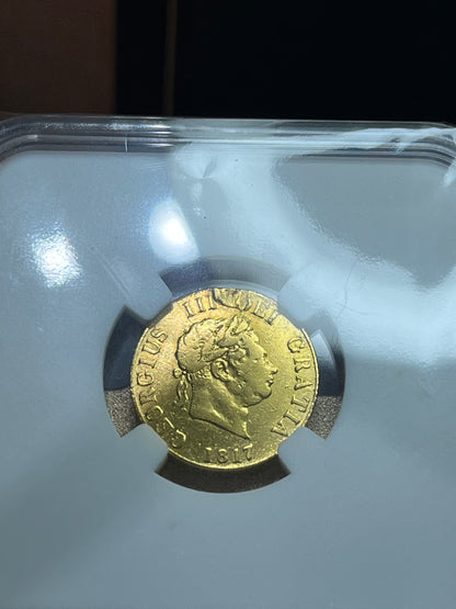 1817 Gold Half Sovereign - King George III - First Modern Release + FREE Silver Valcambi bar