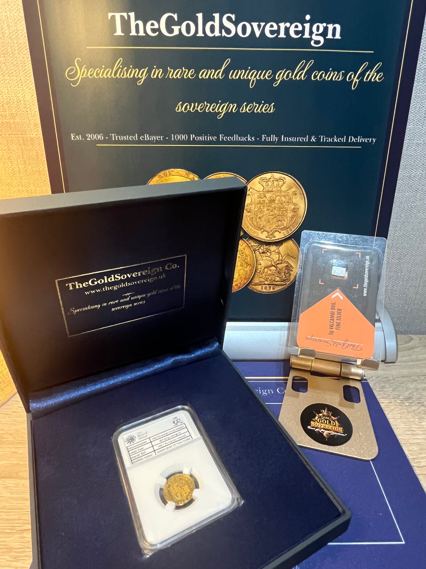 1817 Gold Half Sovereign - King George III - First Modern Release + FREE Silver Valcambi bar