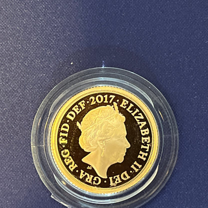 2017 Gold Sovereign Pistrucci Proof 3 Coin Boxed Set with COA & FREE Silver Bar Bundle