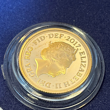 2017 Gold Sovereign Pistrucci Proof 3 Coin Boxed Set with COA & FREE Silver Bar Bundle