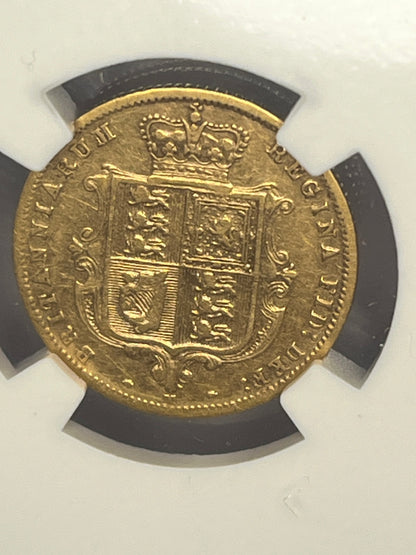 *R2 - V.RARE* NGC Graded 1886M Gold Half Melbourne Sovereign Jubilee Head (Valued at £7200 in 2024 guide)