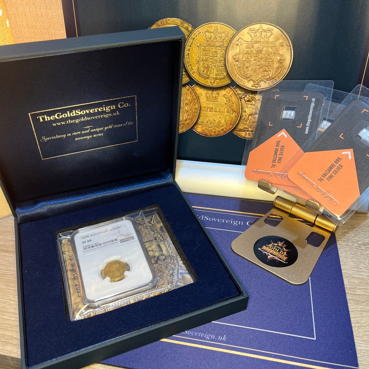 Rare 1858-S “Australia” Gold Half Sovereign - NGC Graded -Valued £2300 in 2024 Guide