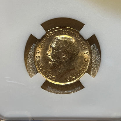 1911 George V Full Sovereign 22ct Gold Bullion Coin -Royal Mint + FREE Silver!