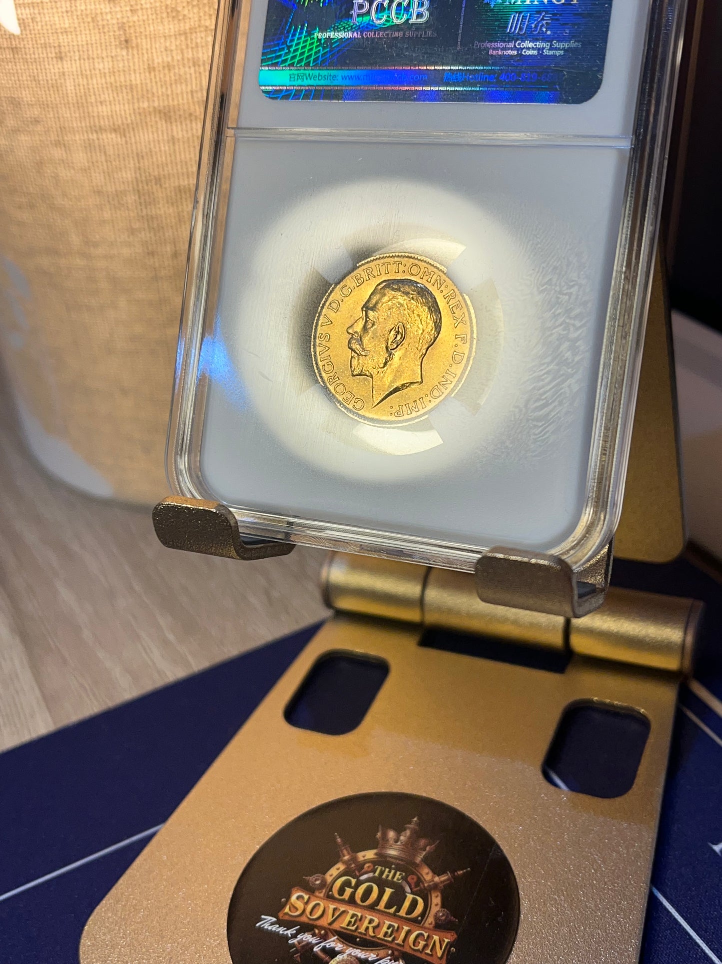 MINT STATE 1914 George V Full Sovereign 22ct Gold Coin  WOW condition, boxed + FREE Silver