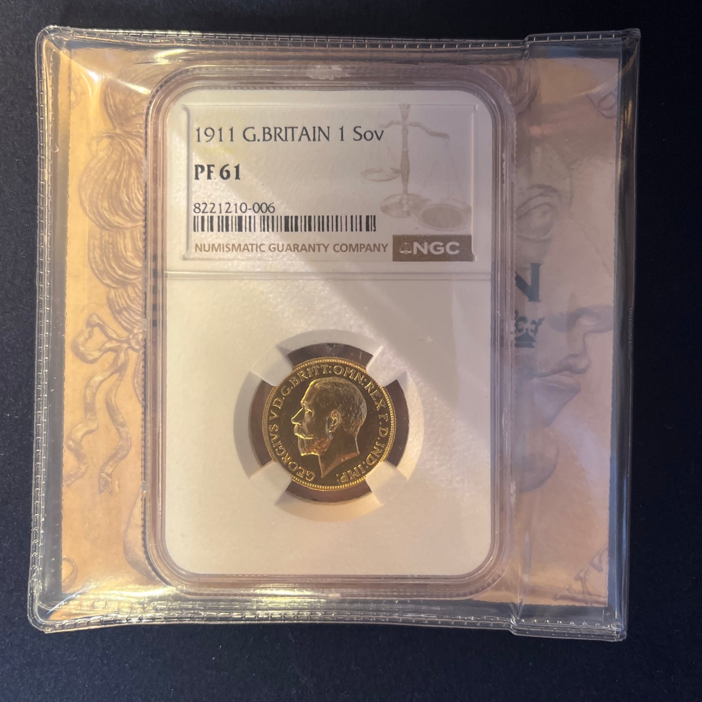 *RARE* 1911 Proof Gold Sovereign George V - NGC PF61 + Gift-boxed + FREE 2025 Silver Britannia