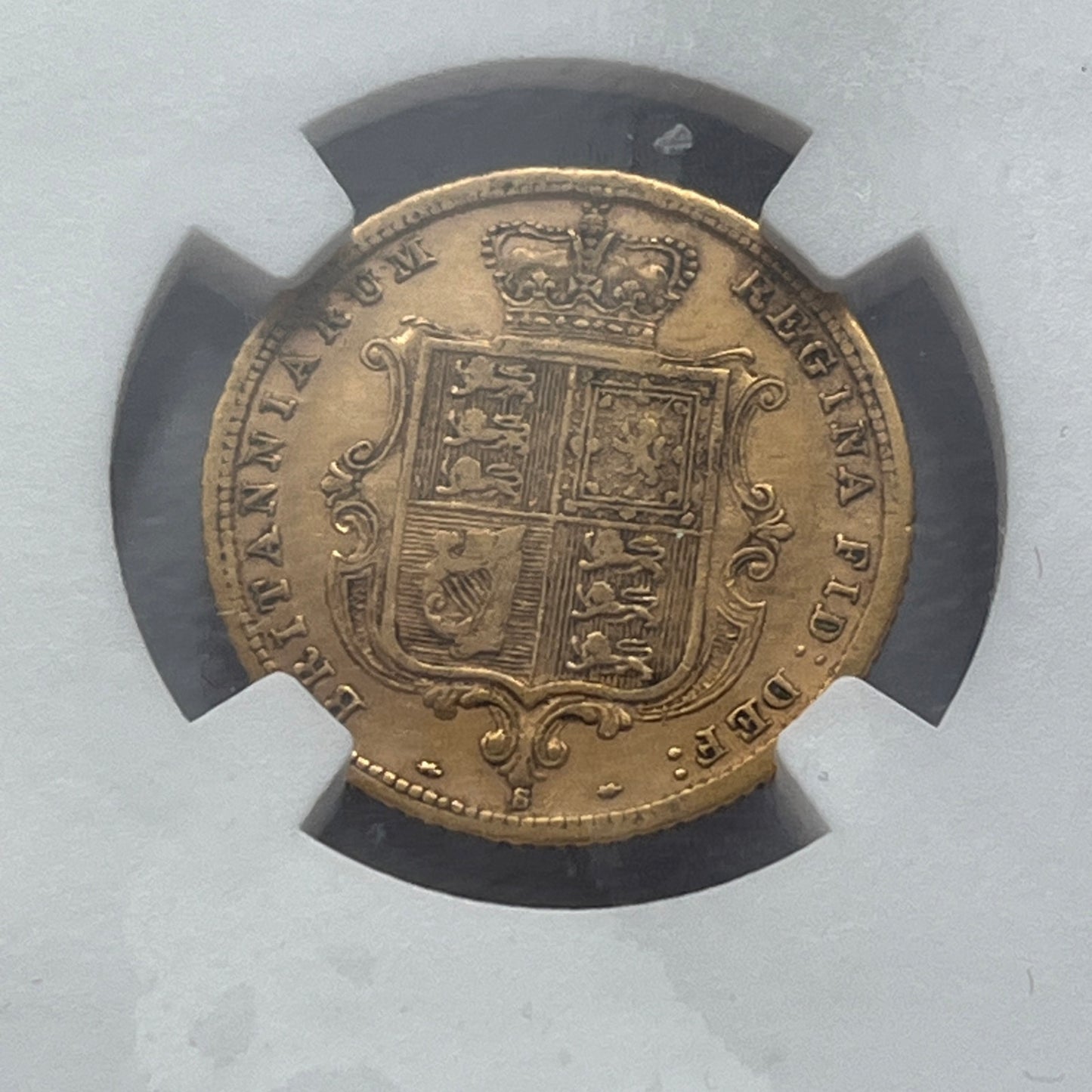 *R2 V.RARE* NGC Graded 1882 Sydney 22ct Gold Half Sovereign - Arabic 1 in REGINA bun touching G of Gratia (£2400 MARSH Value)