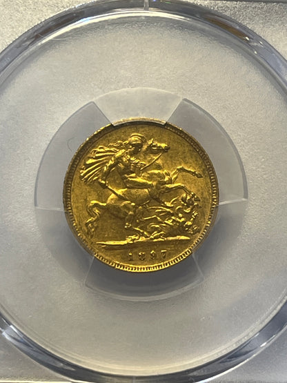 *RARE* NGC AU58+ Victoria 1897-S Australia Gold Half-Sovereign Sydney