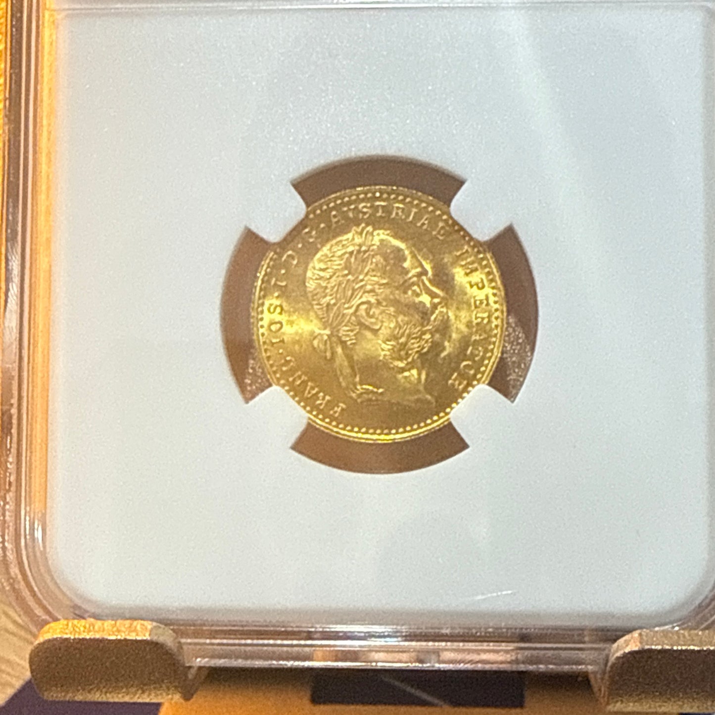 BEST VALUE - 23ct 1915 Austrian 1 Ducat Gold Coin 3.5g + FREE Silver Bar