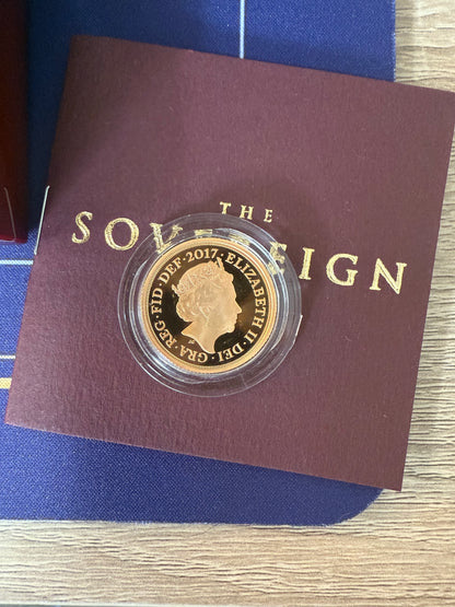 2017 Elizabeth II Proof Gold Full Sovereign with box and COA 200th Anniversary