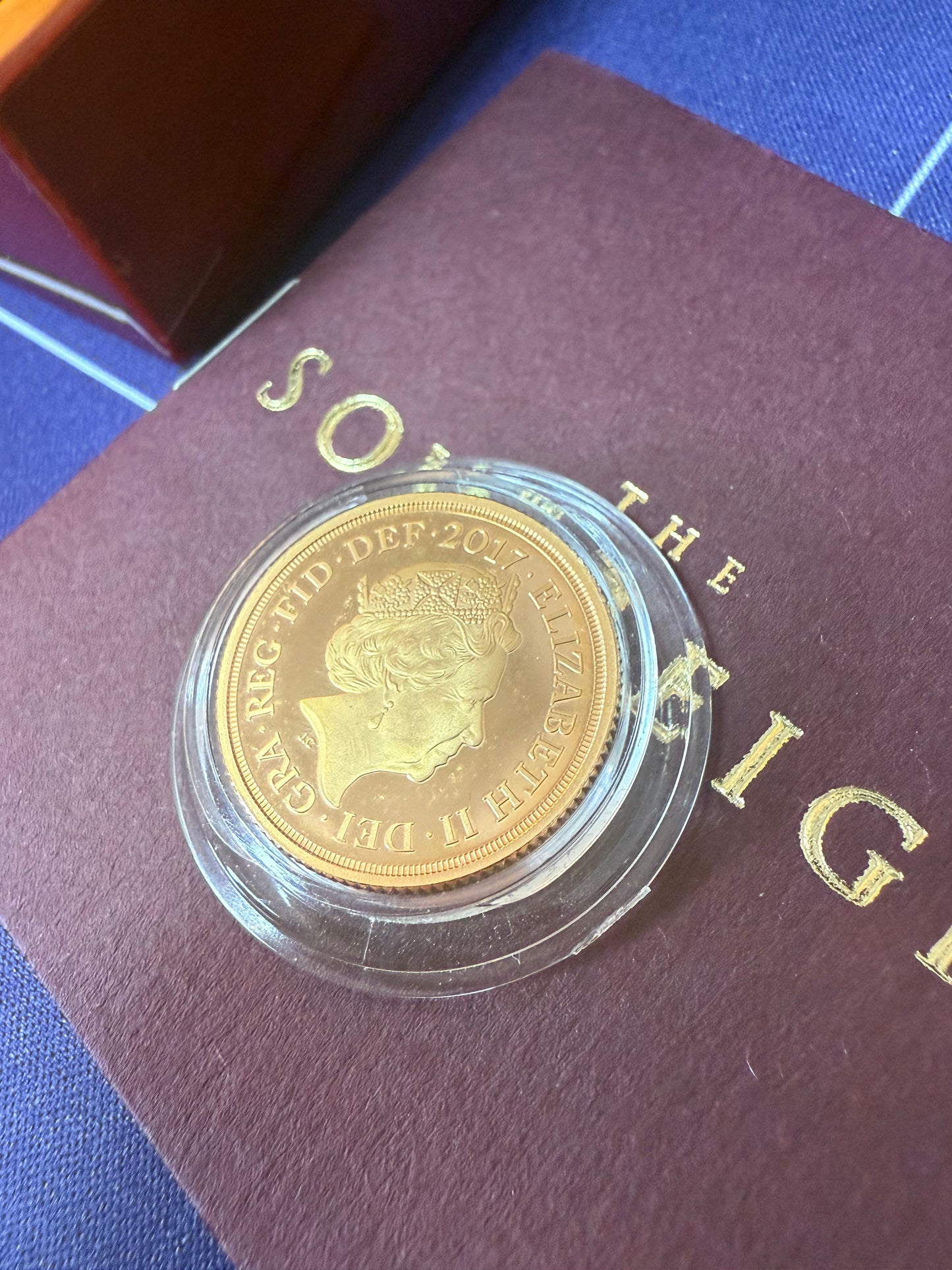 2017 Elizabeth II Proof Gold Full Sovereign with box and COA 200th Anniversary