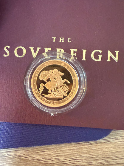 2017 Elizabeth II Proof Gold Full Sovereign with box and COA 200th Anniversary