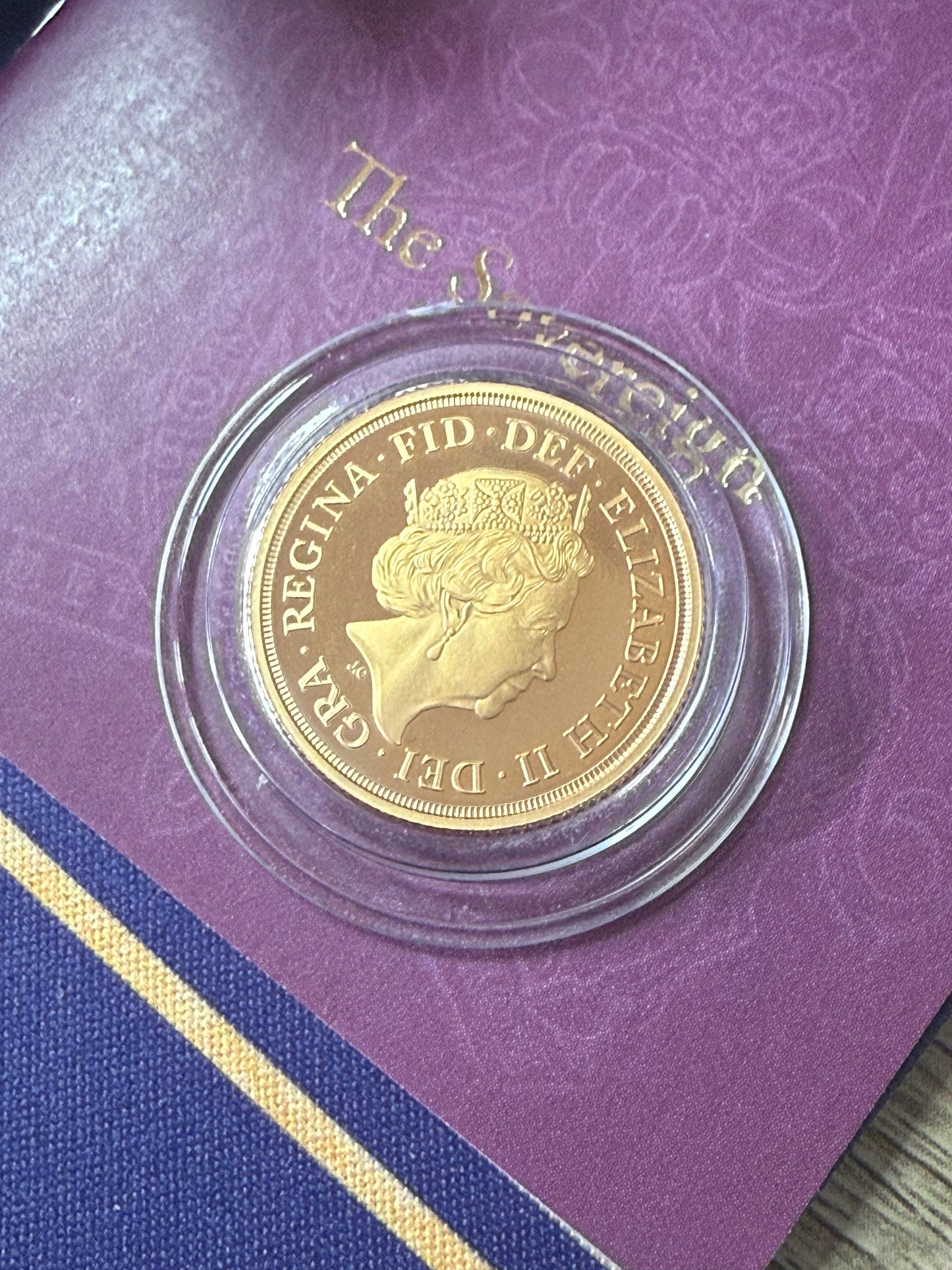 2022 QEII Proof Gold Full Sovereign - Platinum Jubilee Royal Mint with Box & COA