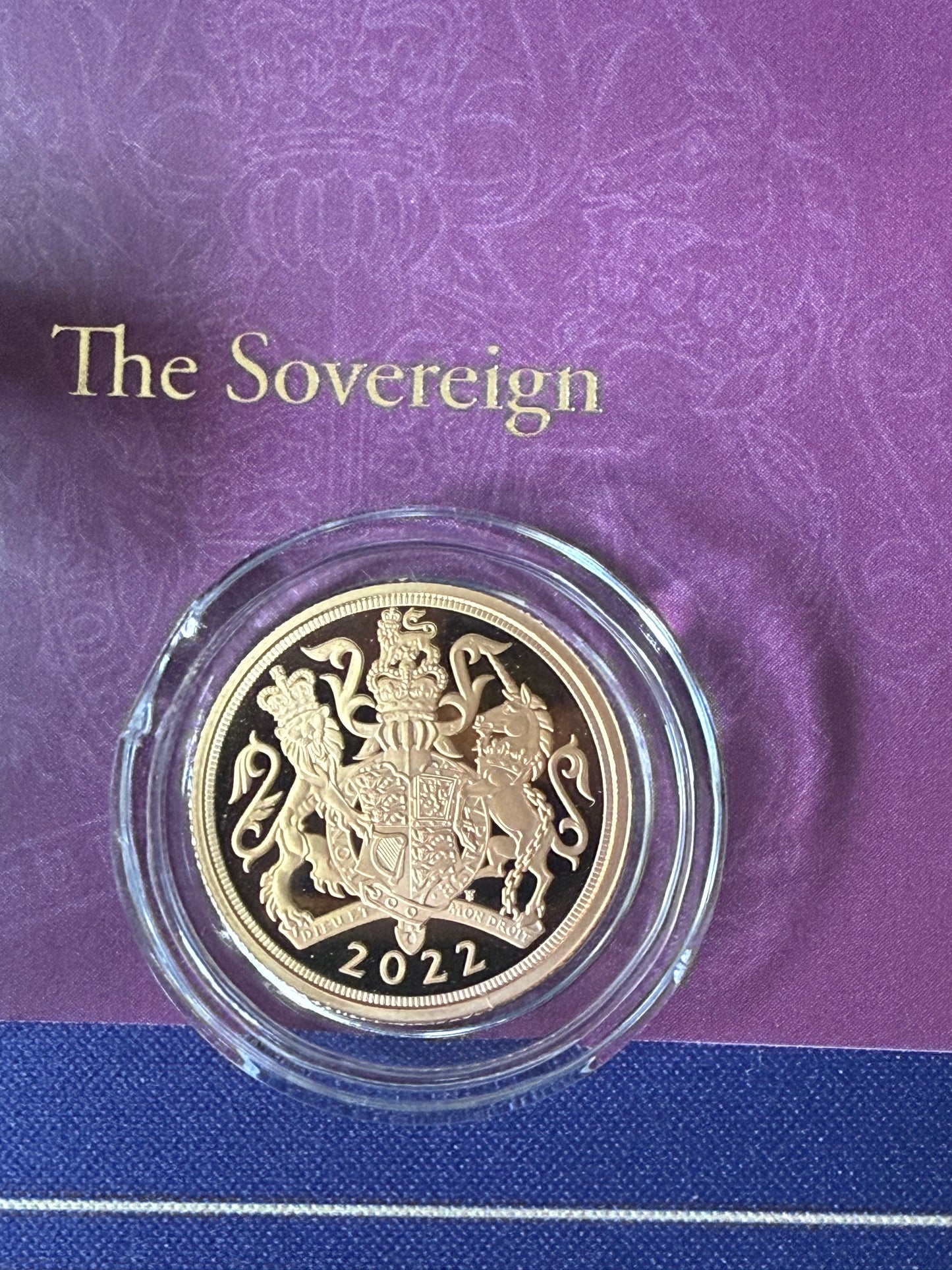2022 QEII Proof Gold Full Sovereign - Platinum Jubilee Royal Mint with Box & COA