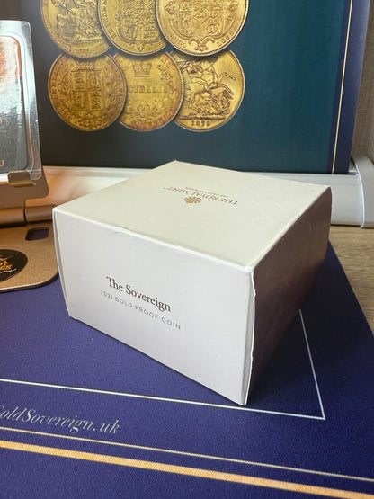 2022 QEII Proof Gold Full Sovereign - Platinum Jubilee Royal Mint with Box & COA