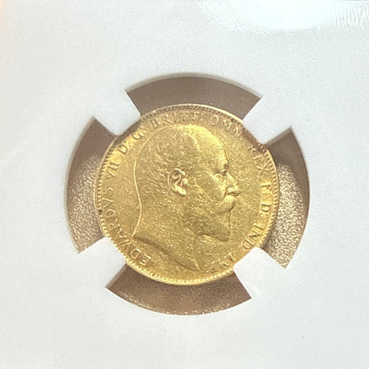 1903 Edward VII Full Sovereign 22ct Gold Coin + Display Holder+ FREE Silver bar!